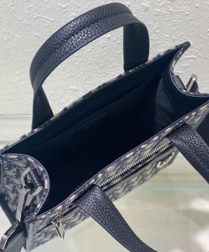 Christian Dior Safari North-South Tote Bag Dark Blue